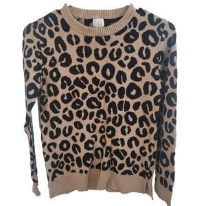 A New Day Leopard Print Sweater - Small